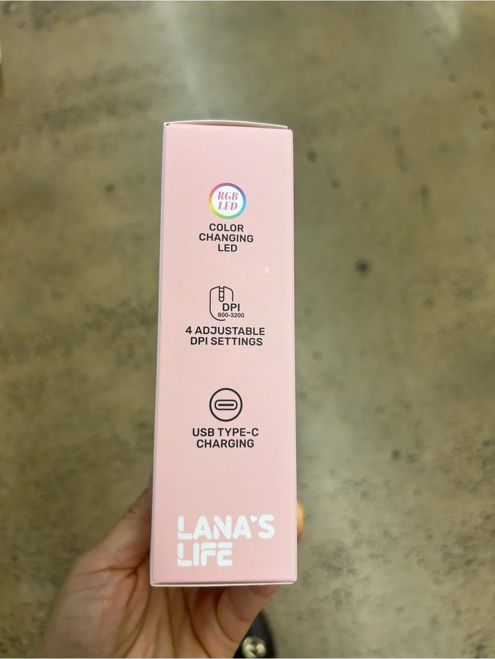 Lana's Life Wireless LED Gaming Mouse - Pink